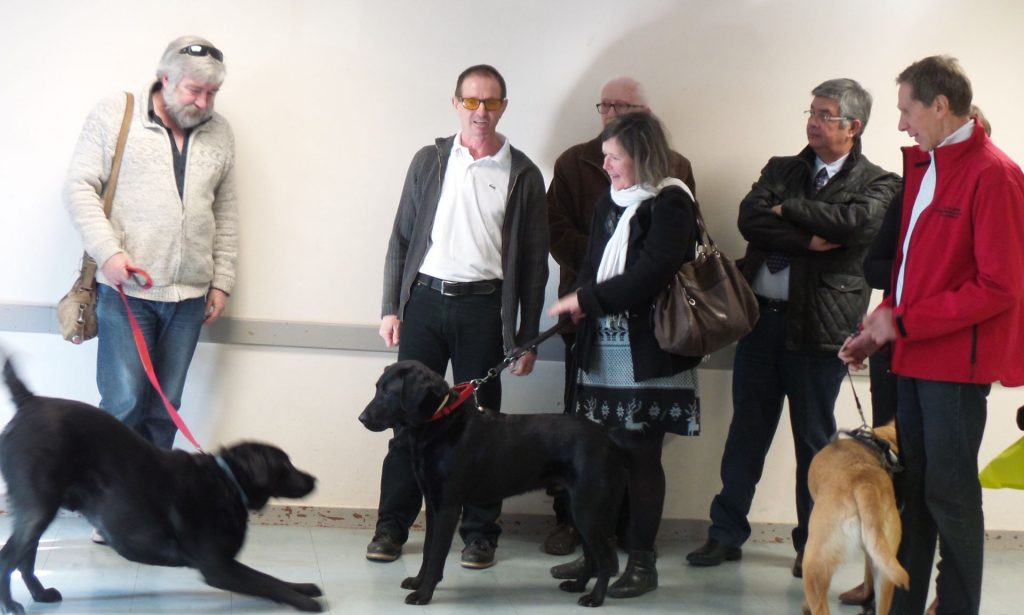 Bernard Verguet et son Chien Guide Jakass (Ecole-Valentin)