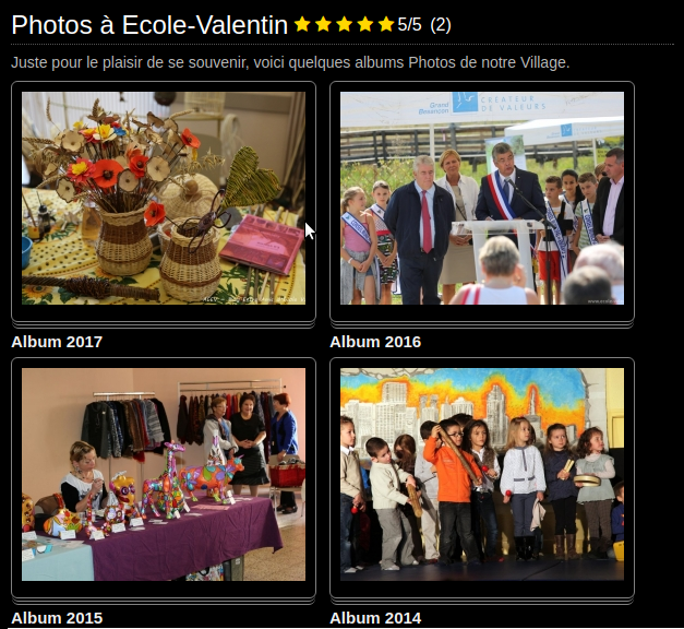 Album photo sur Ecole Valentin